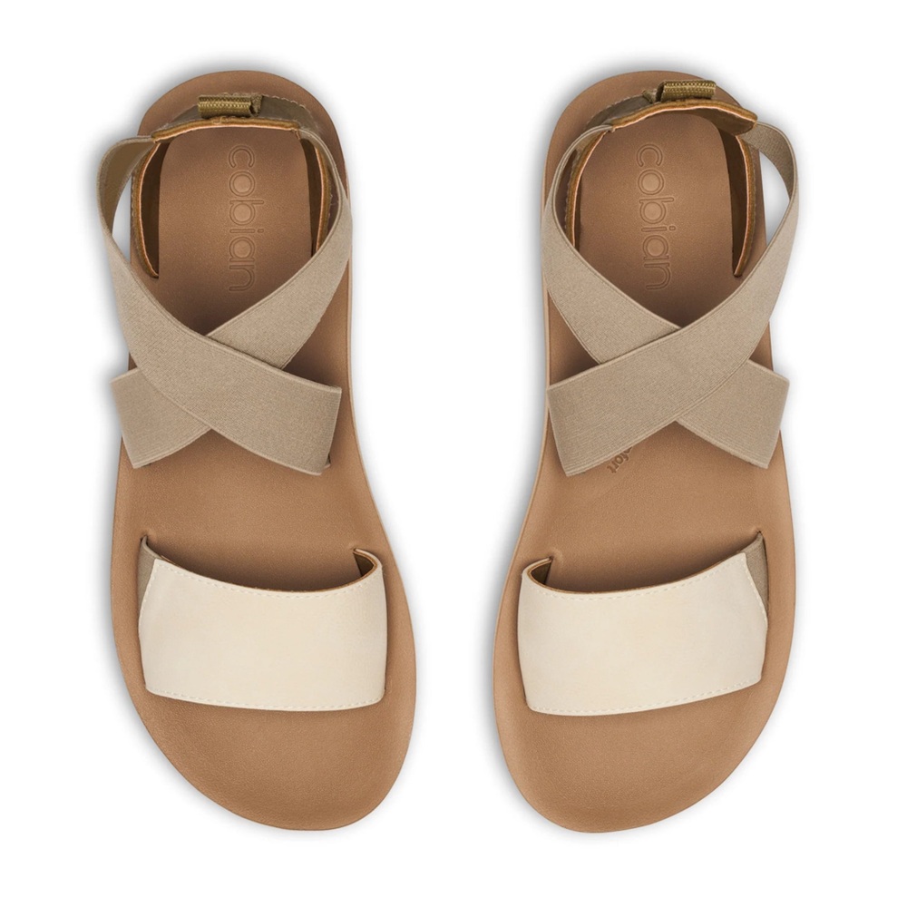 Cobian Women's Roma Rise Sandal 10 Beige Strappy Platform Neutral Comfort - Picture 2 of 8